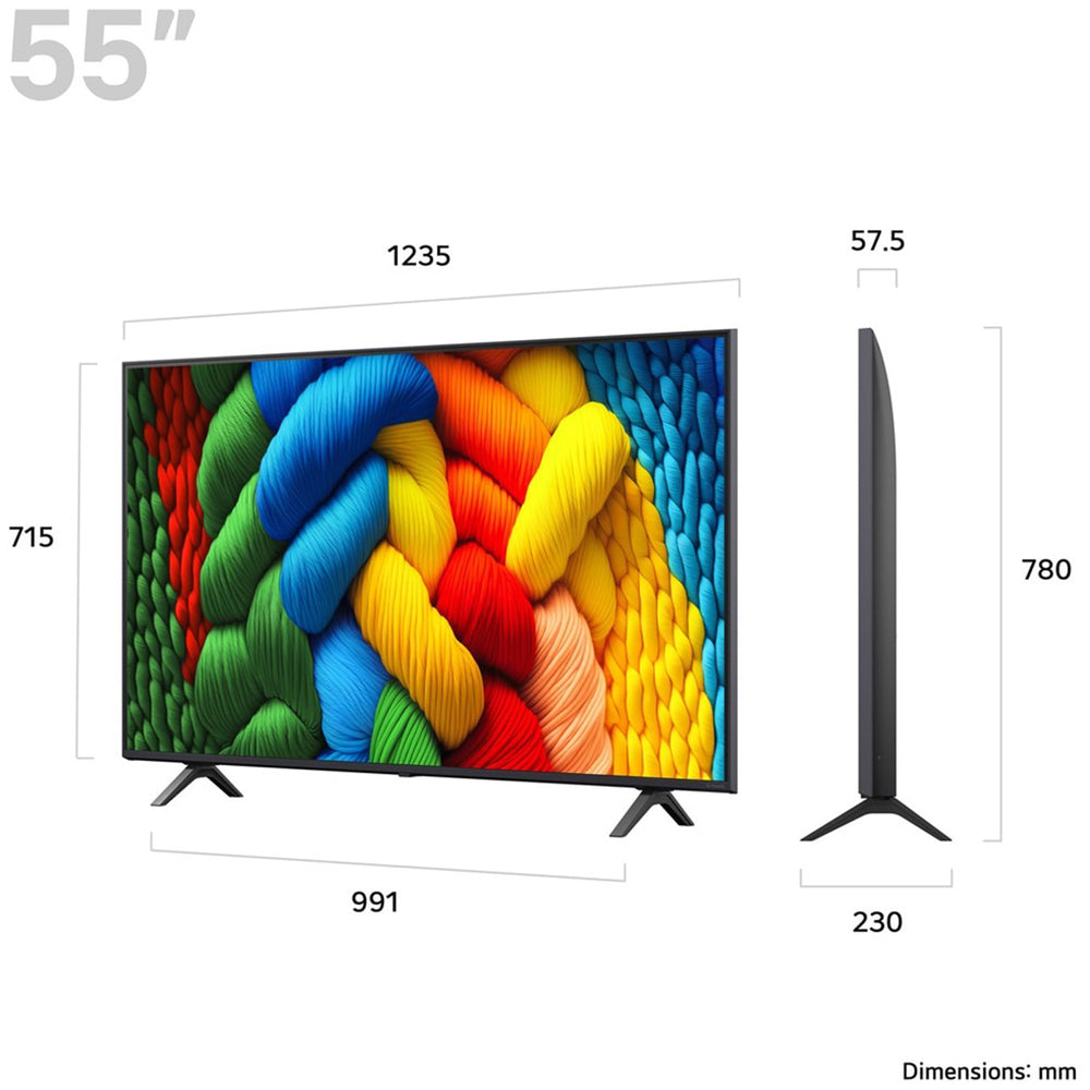 LG 55NANO80A6B 55 Inch NanoCell AI NANO80 4K Ultra HD HDR Smart TV 2025