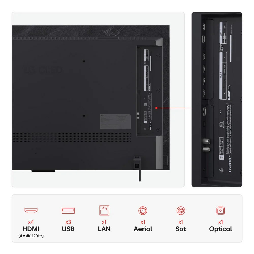 LG OLED42C55LA 42 Inch OLED evo AI C5 4K Ultra HD HDR Smart TV 2025