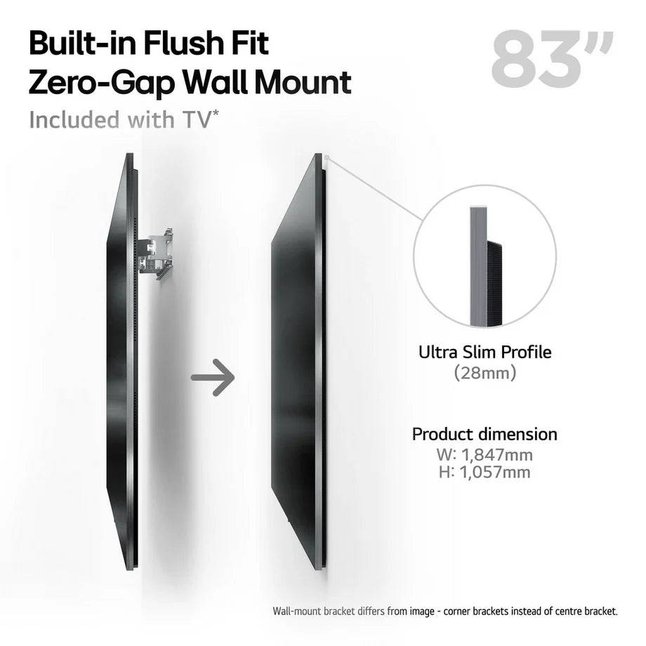 LG OLED83G54LW 83 Inch OLED evo AI G5 OLEDG54LW 4K Ultra HD HDR Smart TV 2025 - Wall mount version