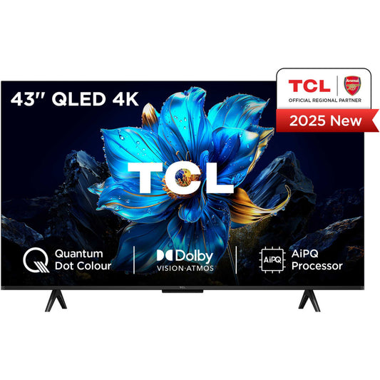 TCL 43P7K-UK 43 Inch P7K 4K QLED Ultra HD HDR Direct LED Smart Google TV 2025
