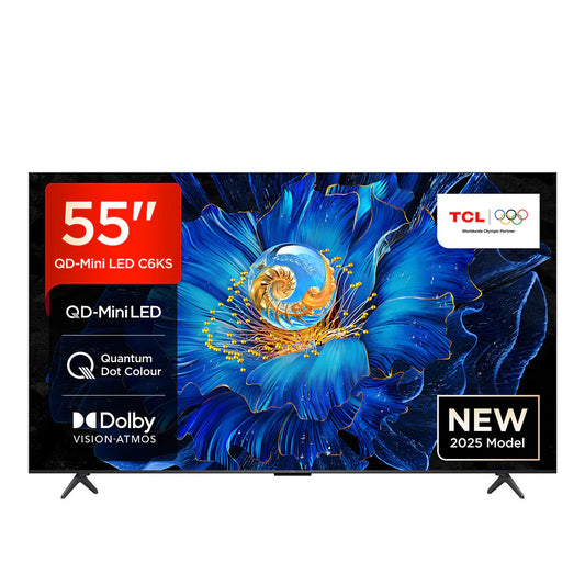 TCL 55C6KS-UK 55 Inch C6KS Premium 4K Ultra HD HDR QD-Mini LED Smart TV 2025