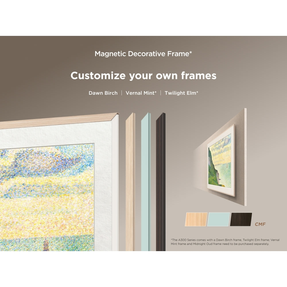 TCL 65A300W-UK 65 Inch NXTVISION A300W 4K Ultra HD QLED PRO HDR Google Frame TV 2025