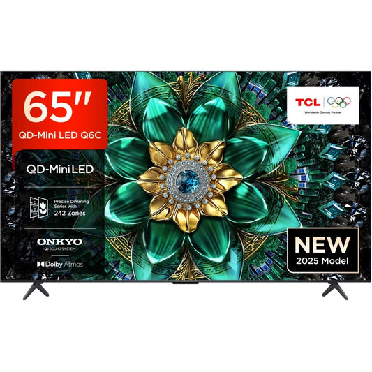 TCL 65Q6C-UK 65 Inch Q6C 4K Ultra HD HDR QD-Mini LED Smart Google TV 2025