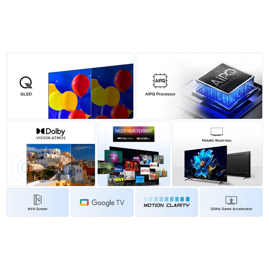 TCL 85P7K-UK 85 Inch P7K 4K QLED Ultra HD HDR Direct LED Smart Google TV 2025